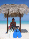 isole maldive fotografie video informazioni notizie e consigli utili moofushi resort isola di moofushi atollo di ari sud nel luglio 2007 Paola Fabrizio con il gruppo tuttomaldive