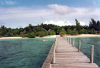 Isole Maldive Bathala pontile
