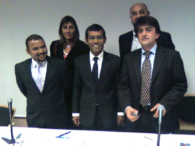 maldives island: maldives president mohamed nasheed's press conference new president of maldives island