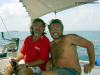 in diretta dalle maldive per www.tuttomaldive.it : claudio amendola e beppe sulla barca adriatica